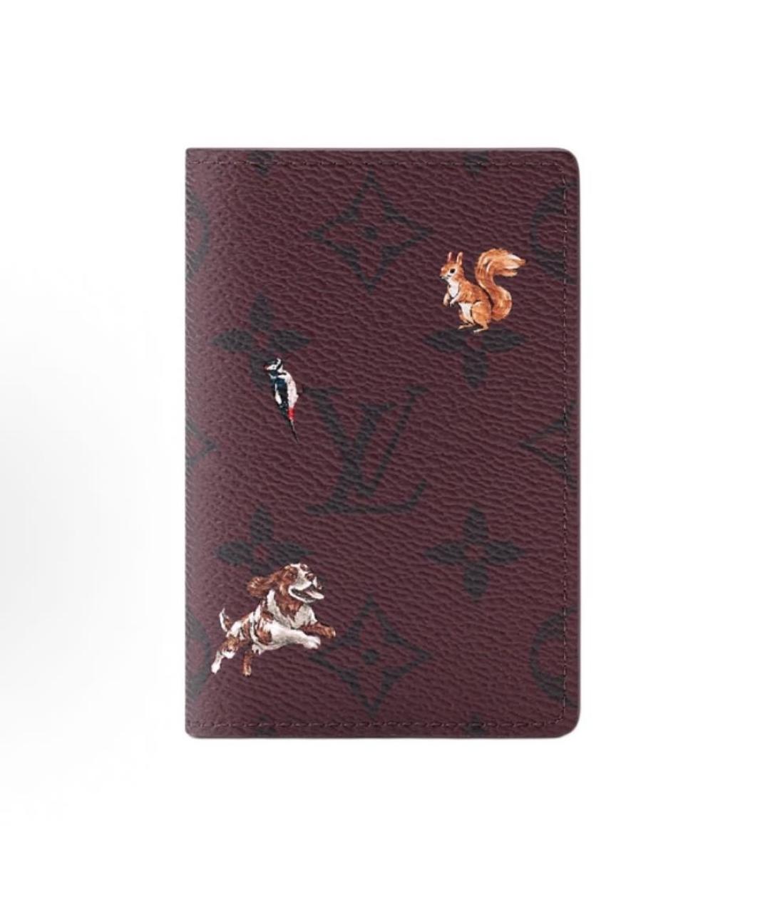 LOUIS VUITTON Бордовый кардхолдер, фото 5