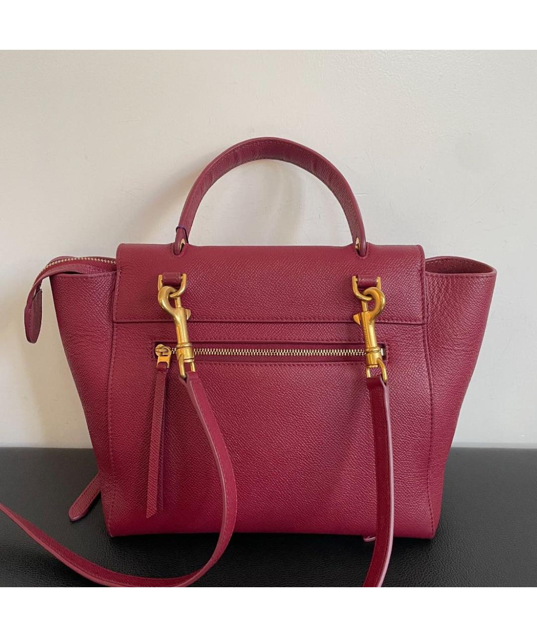 CELINE Красная кожаная сумка через плечо, фото 4