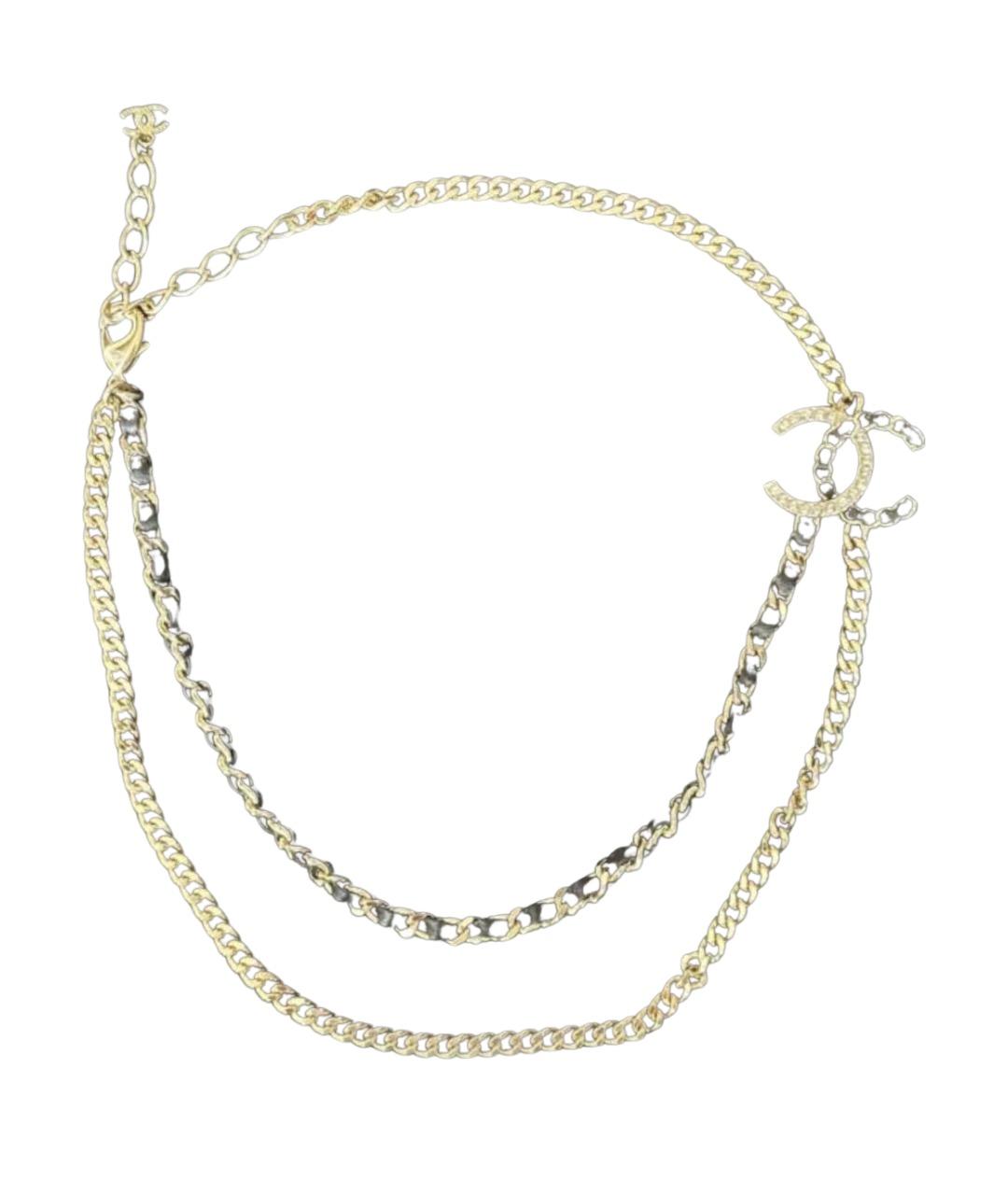 CHANEL Золотое металлическое колье, фото 1