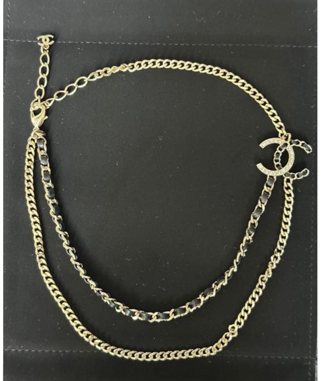 CHANEL Золотое металлическое колье, фото 4