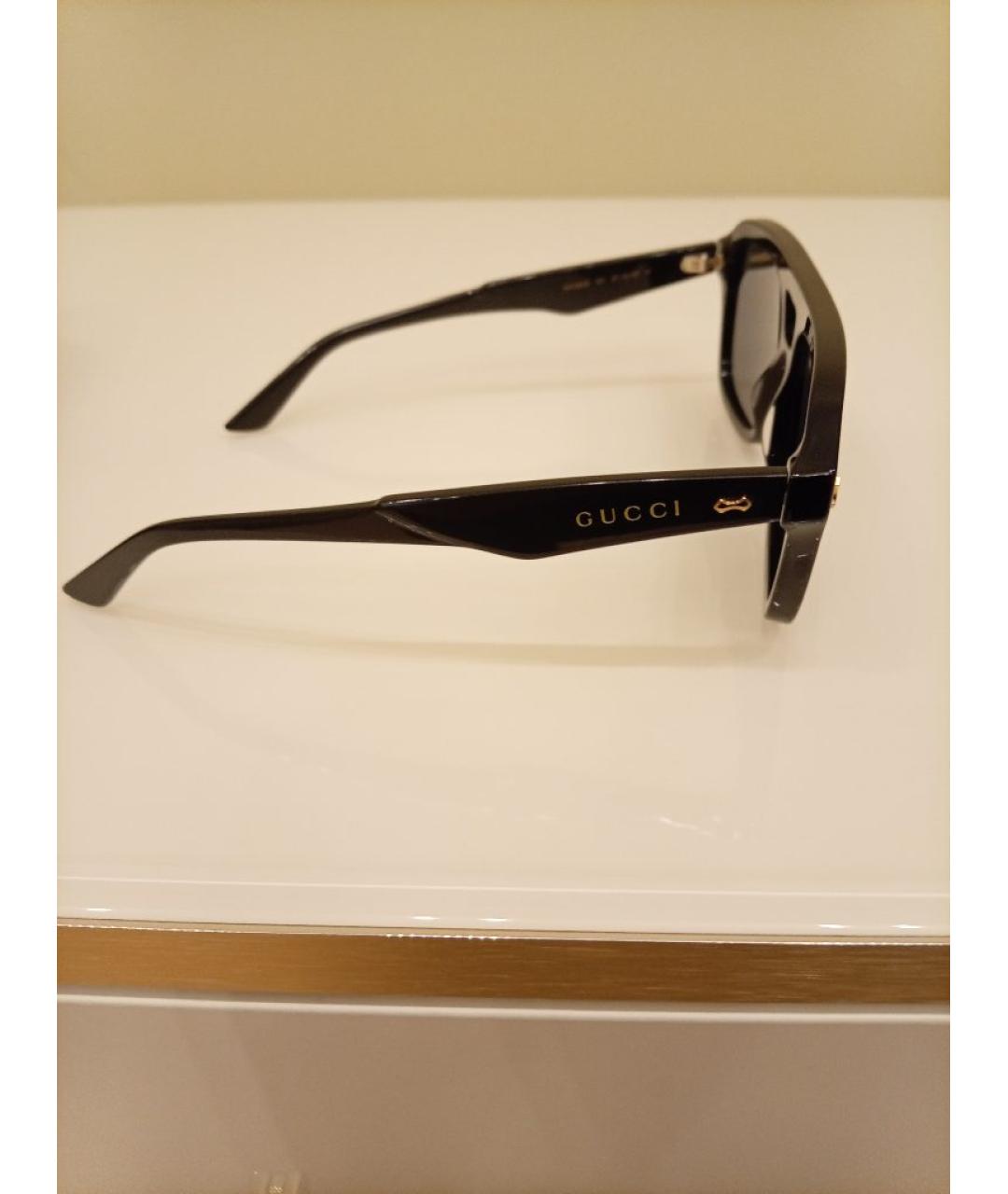GUCCI Черные пластиковые солнцезащитные очки, фото 3