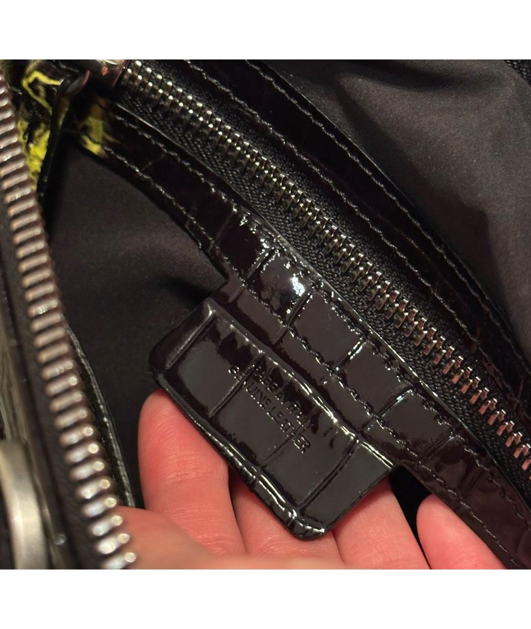 MAISON MARGIELA Черная сумка на плечо из экзотической кожи, фото 6