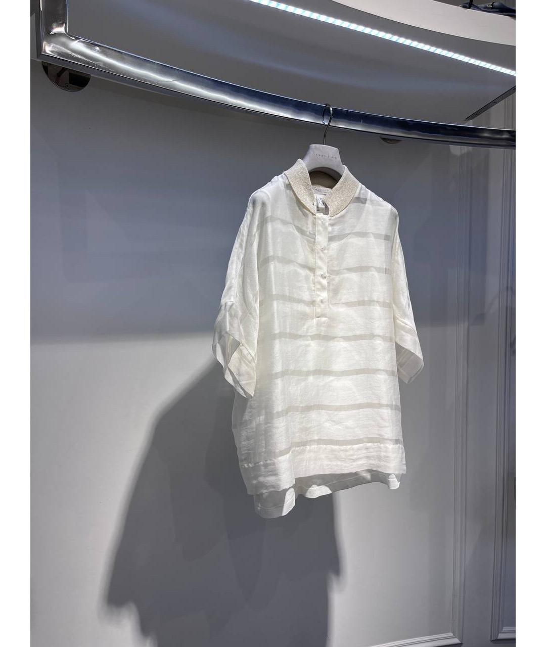 FABIANA FILIPPI Белая хлопковая блузы, фото 2