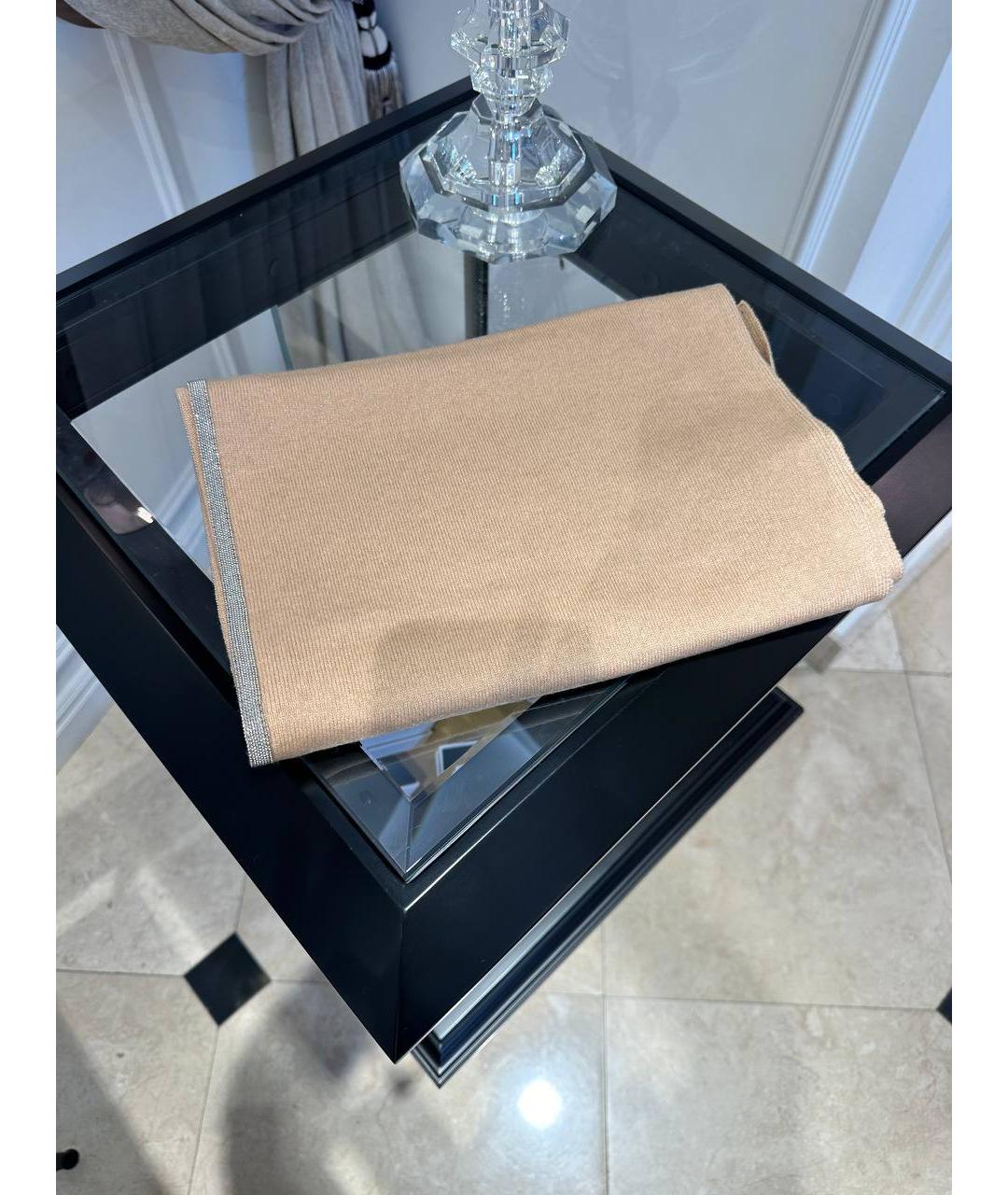 FABIANA FILIPPI Бежевый шерстяной шарф, фото 4