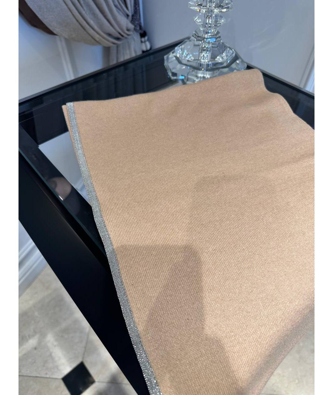 FABIANA FILIPPI Бежевый шерстяной шарф, фото 3