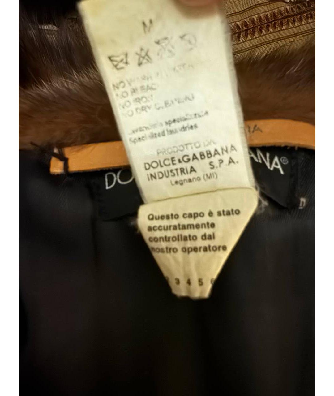 DOLCE&GABBANA Коричневая дубленка/шуба, фото 6