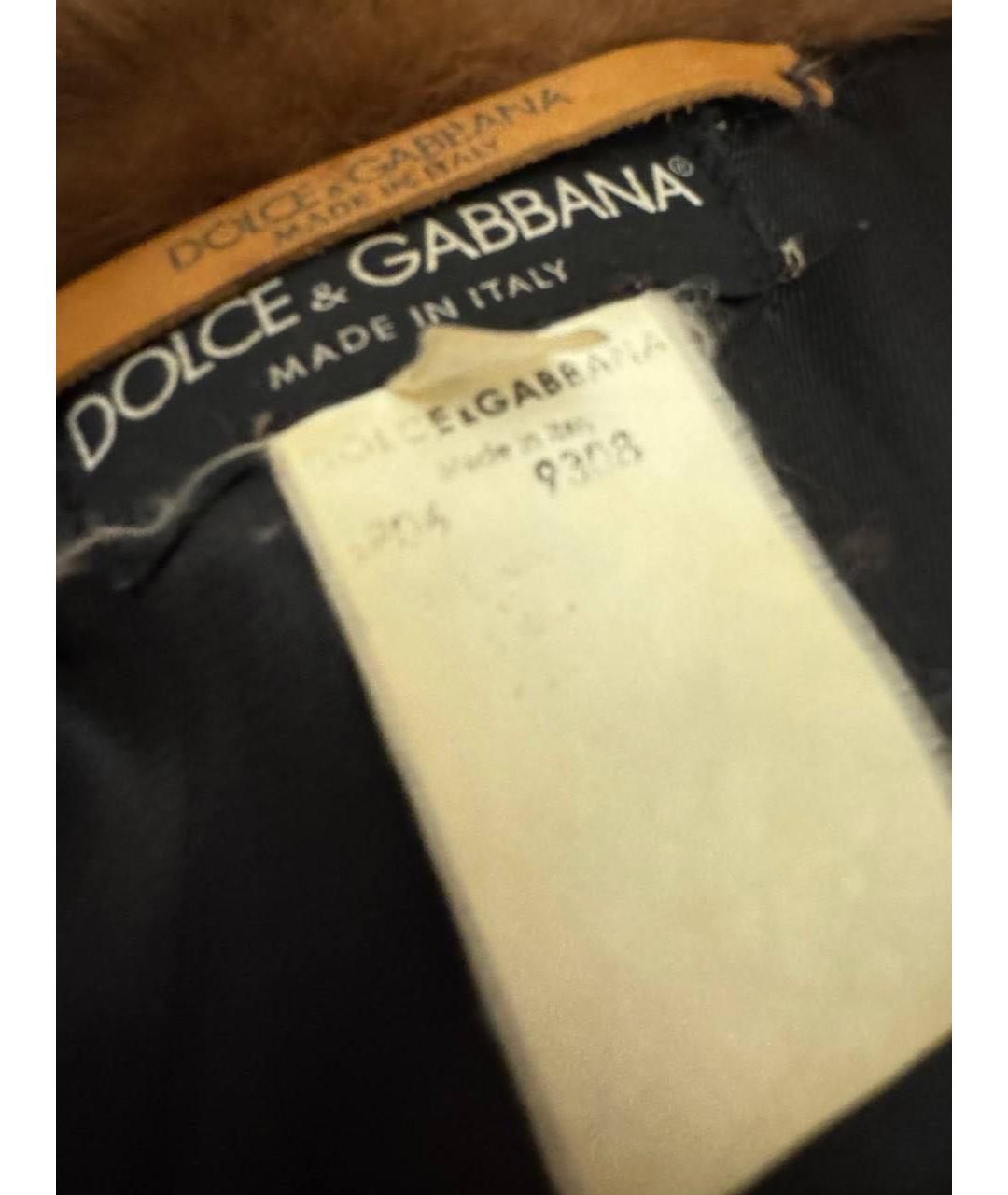 DOLCE&GABBANA Коричневая дубленка/шуба, фото 5