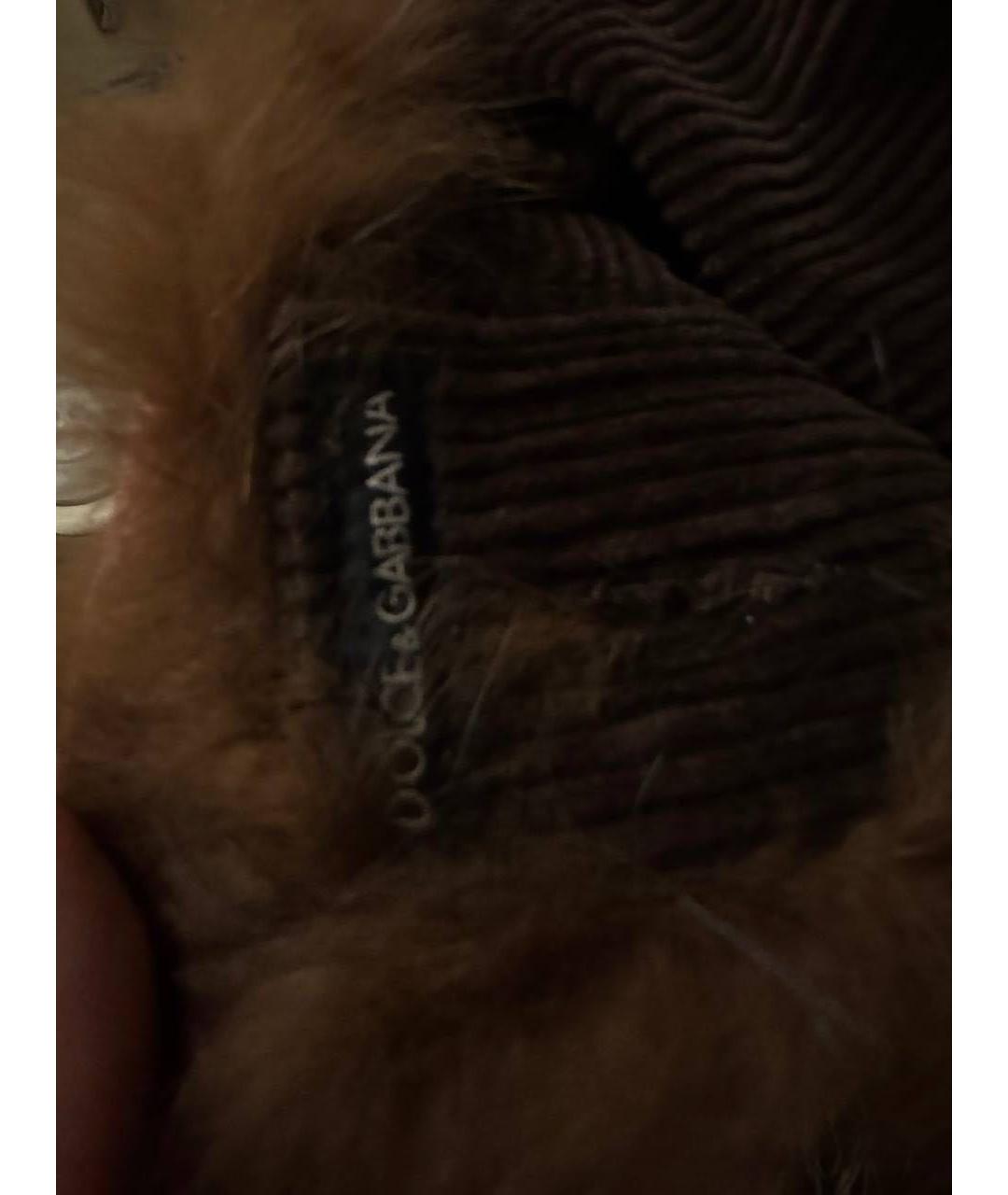 DOLCE&GABBANA Коричневая дубленка/шуба, фото 4