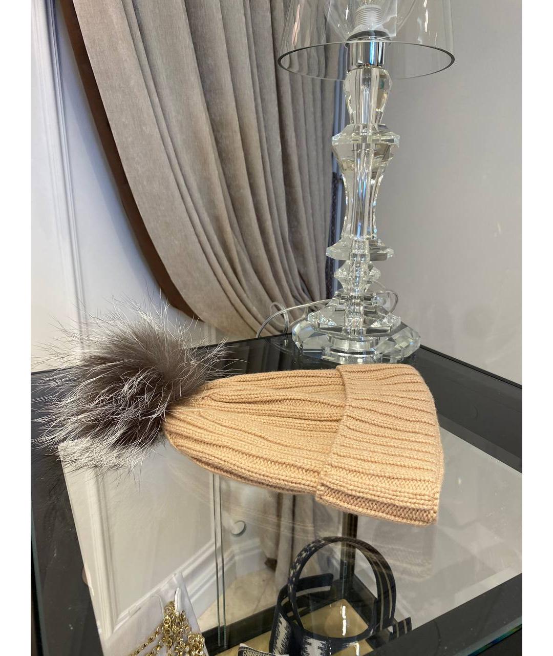 FABIANA FILIPPI Бежевая шерстяная шапка, фото 2