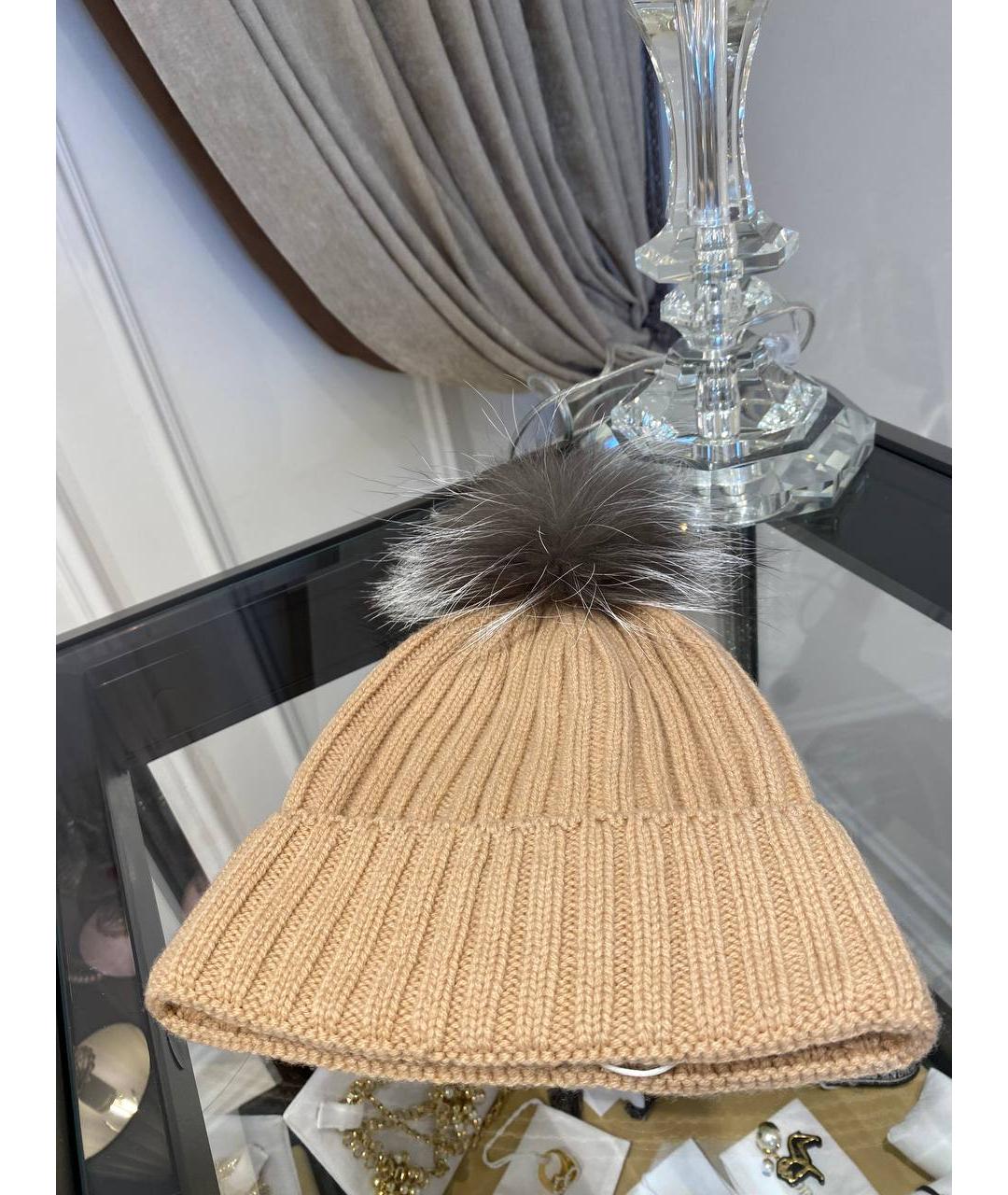 FABIANA FILIPPI Бежевая шерстяная шапка, фото 3