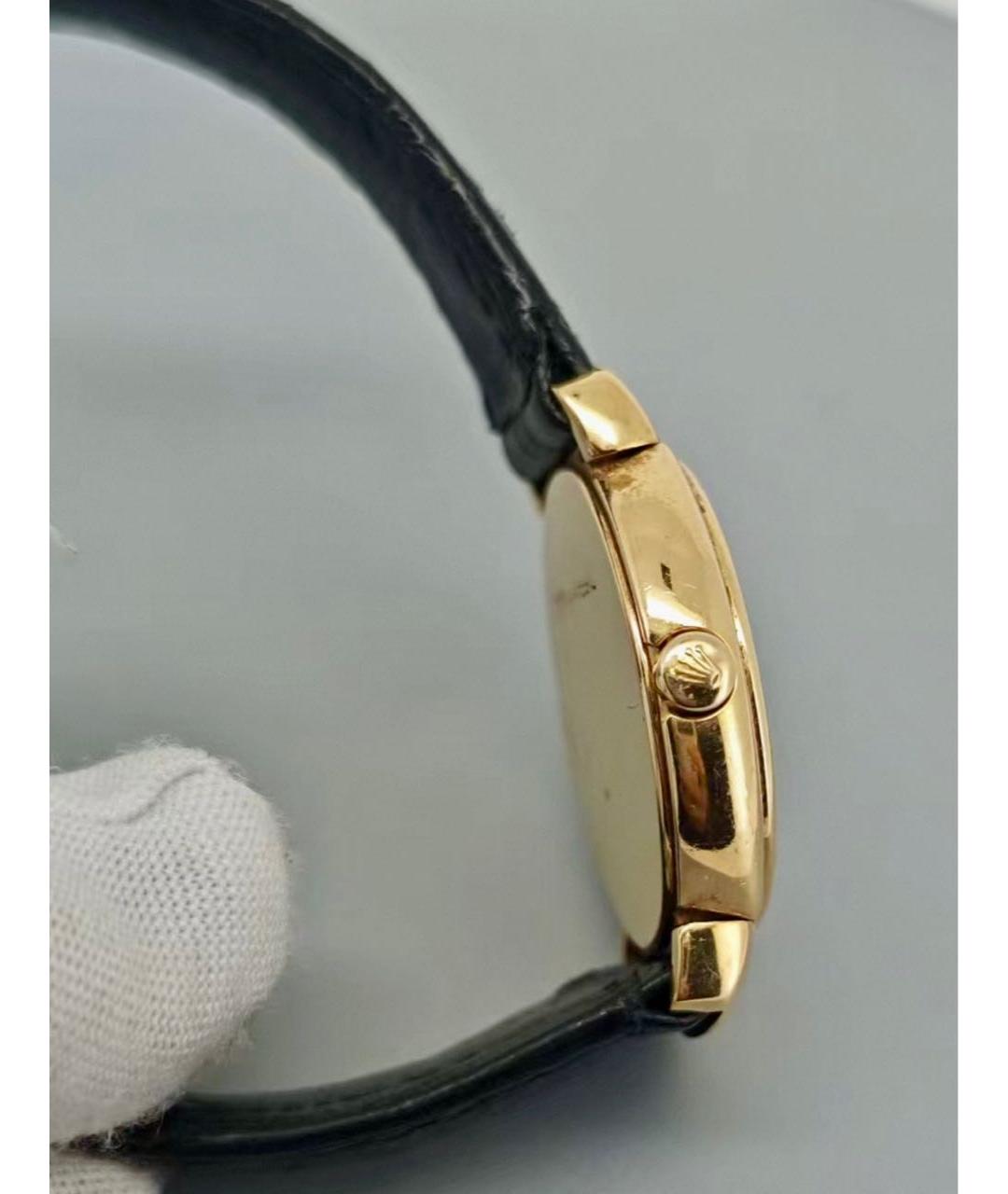 ROLEX Белые часы из желтого золота, фото 3