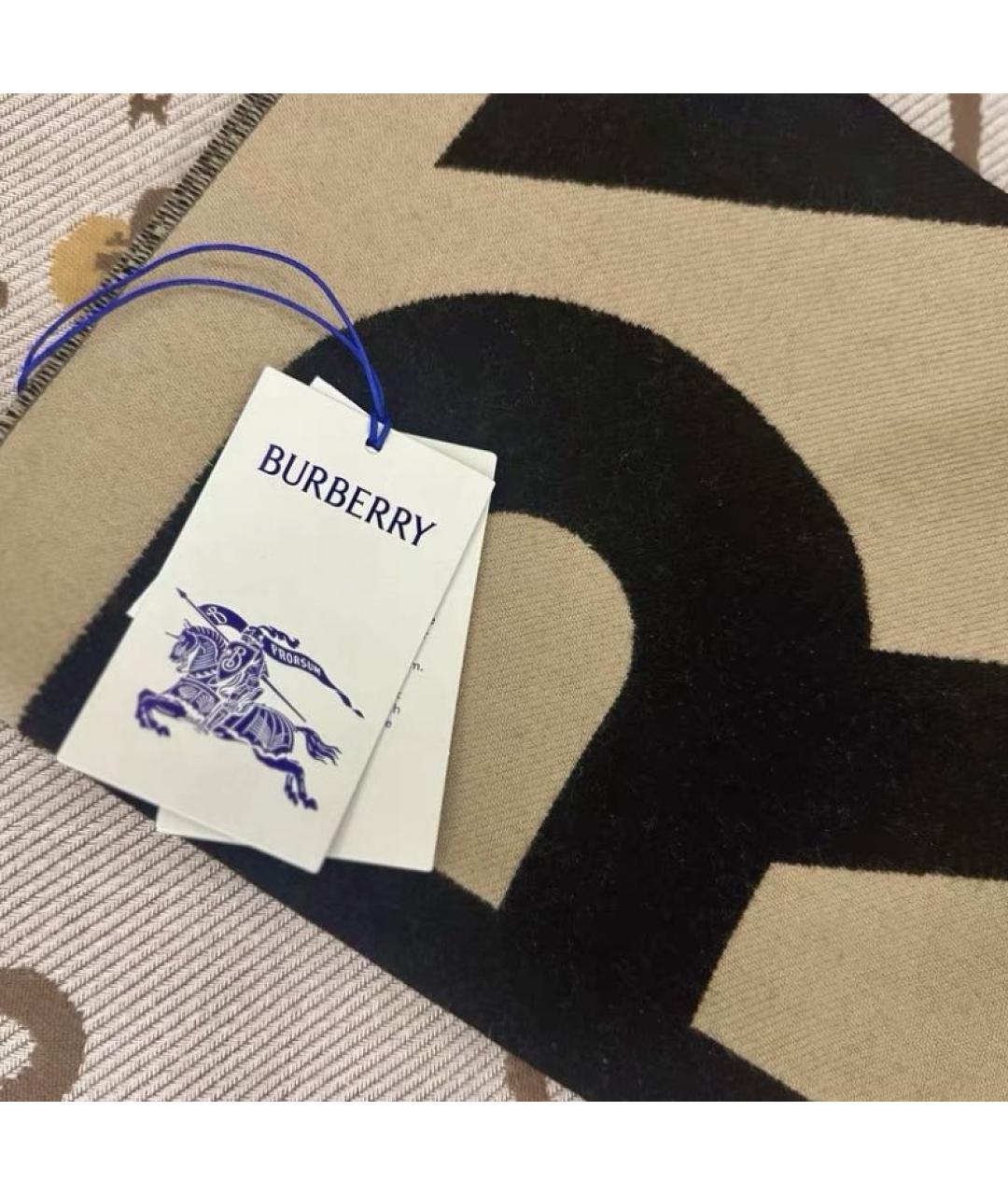 BURBERRY Бежевый шарф, фото 6