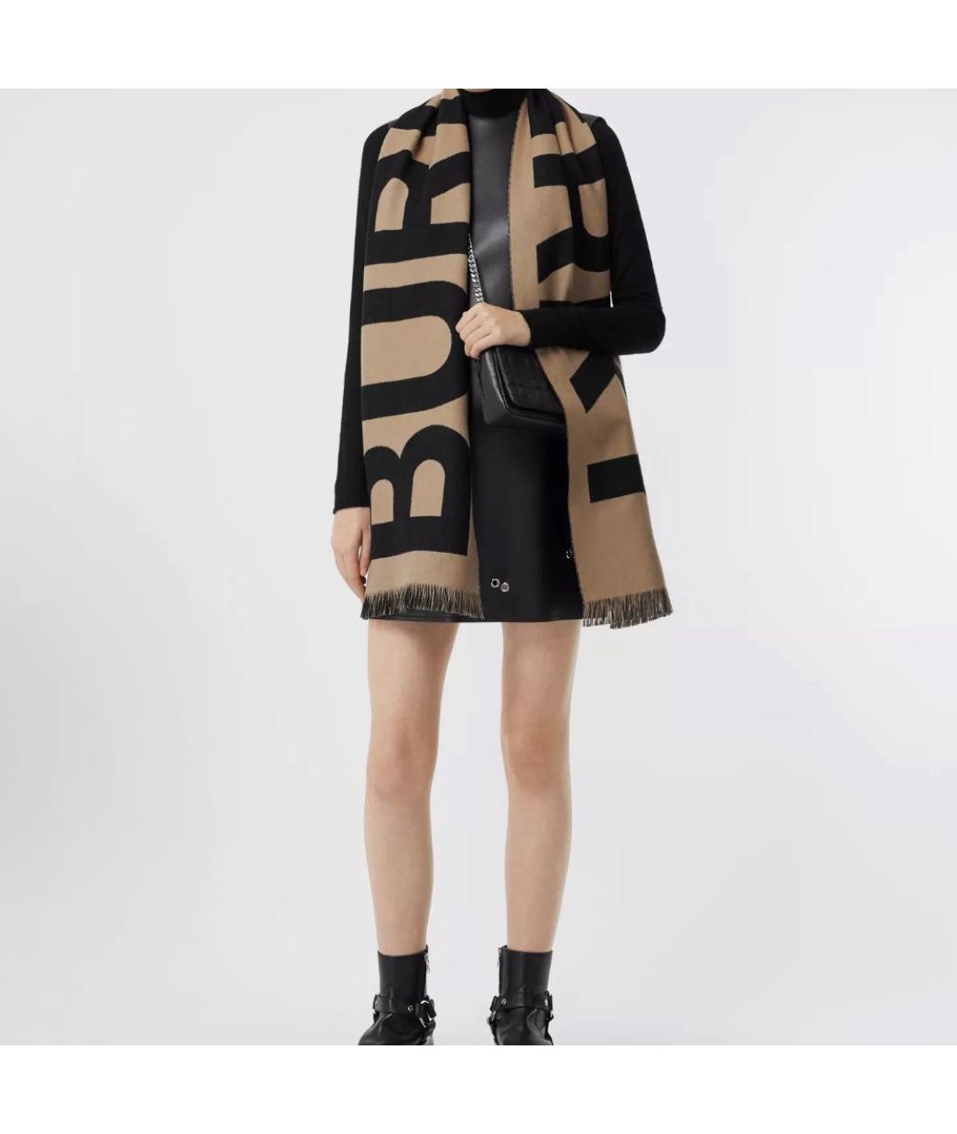 BURBERRY Бежевый шарф, фото 2