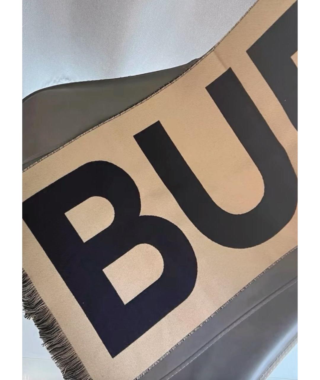 BURBERRY Бежевый шарф, фото 5