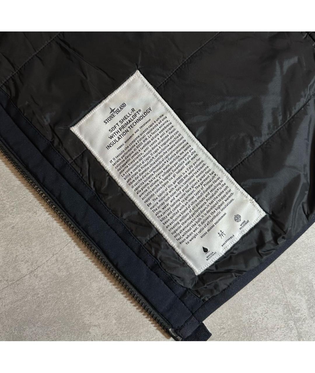STONE ISLAND Темно-синяя полиэстеровая куртка, фото 5
