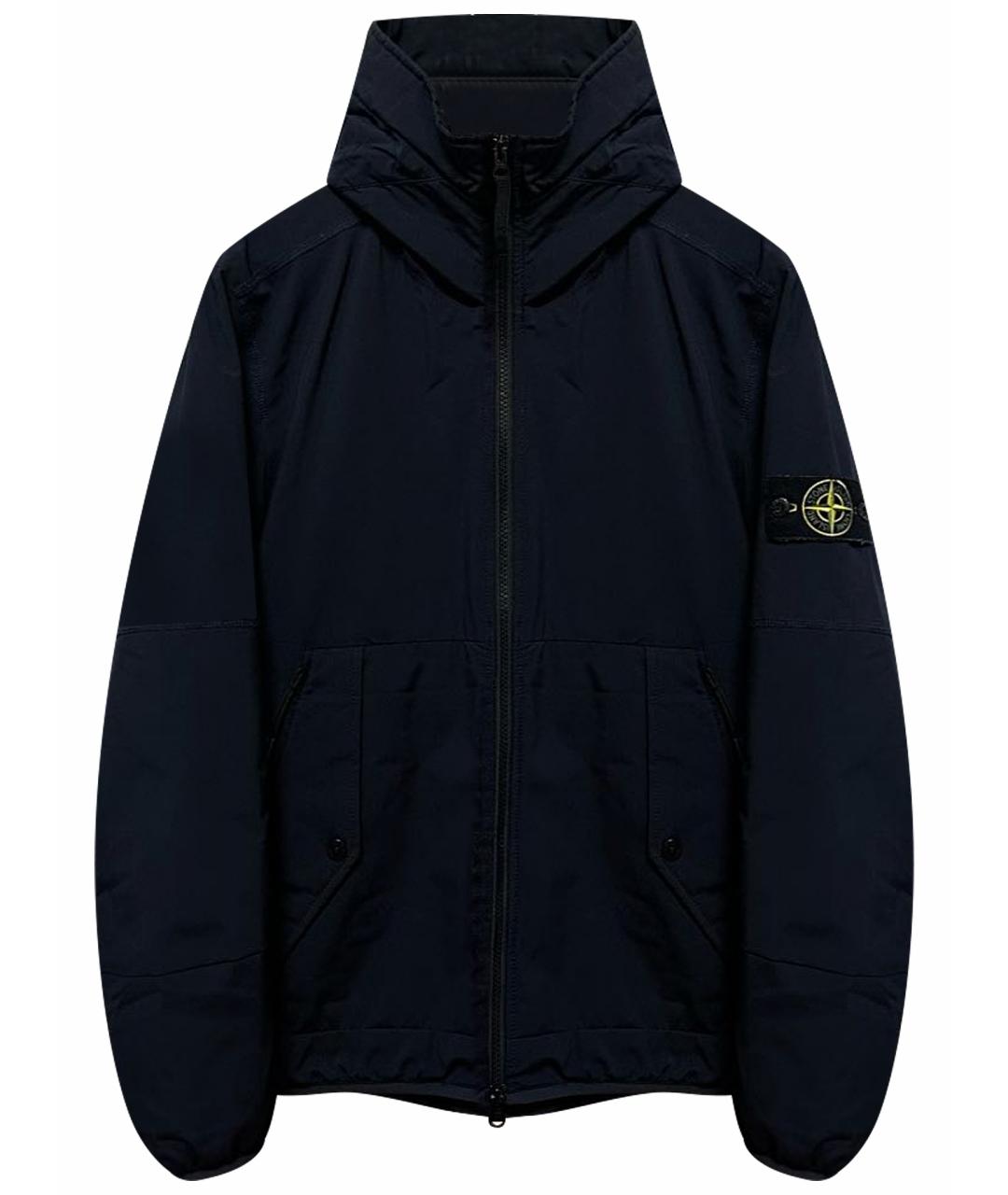 STONE ISLAND Темно-синяя полиэстеровая куртка, фото 1