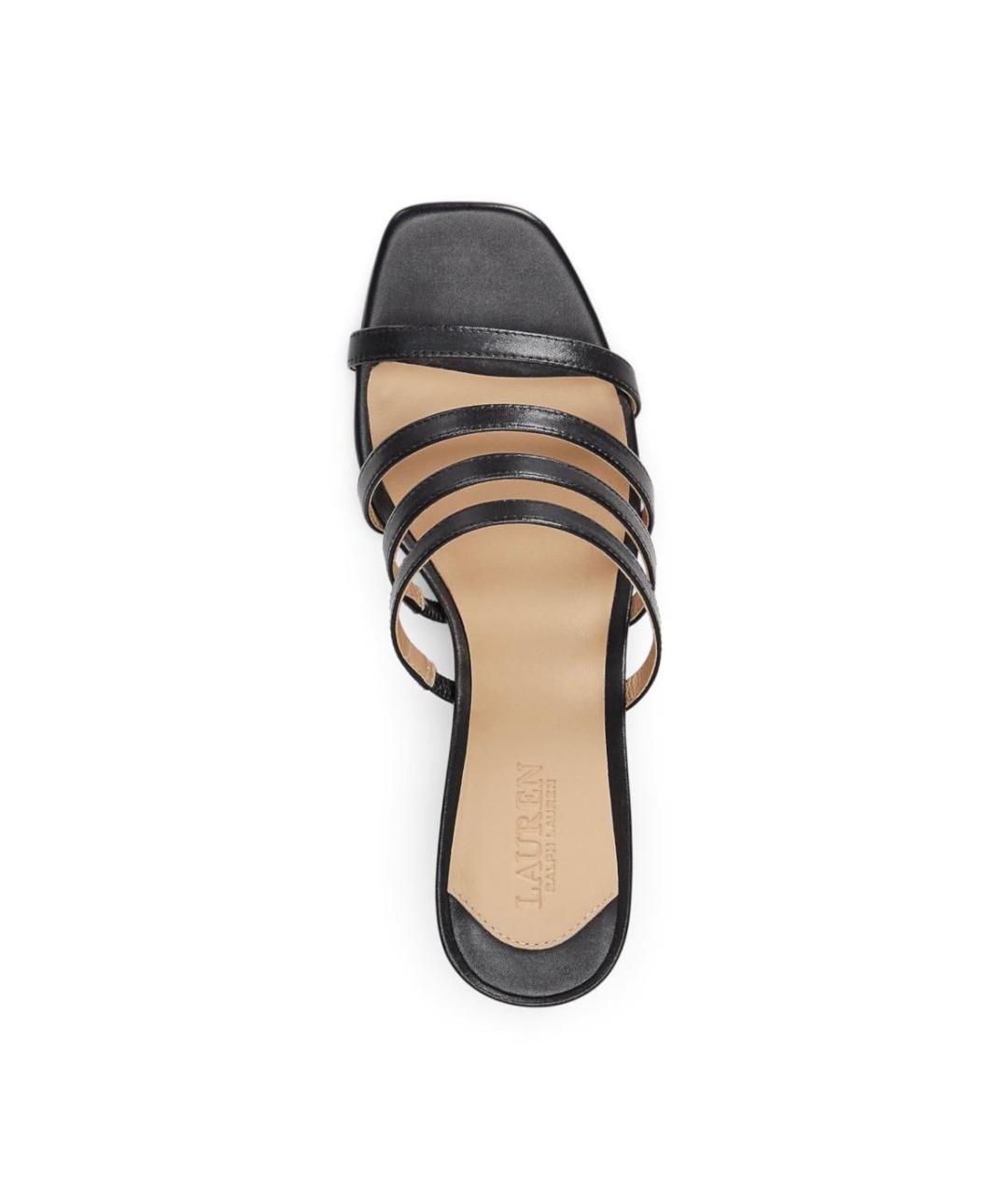 RALPH LAUREN Черные кожаные мюли, фото 2