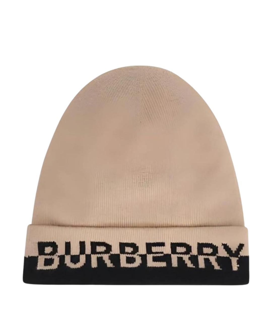 BURBERRY Бежевая шапка, фото 1