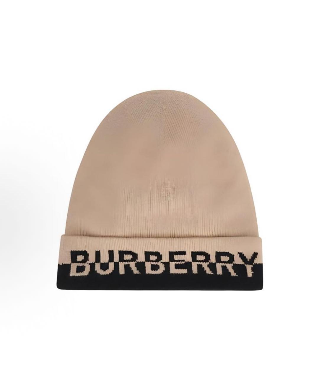 BURBERRY Бежевая шапка, фото 3