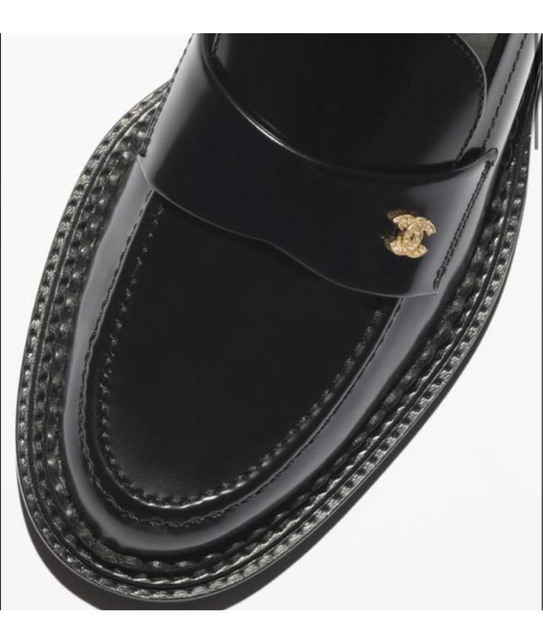 CHANEL Черные кожаные лоферы, фото 2