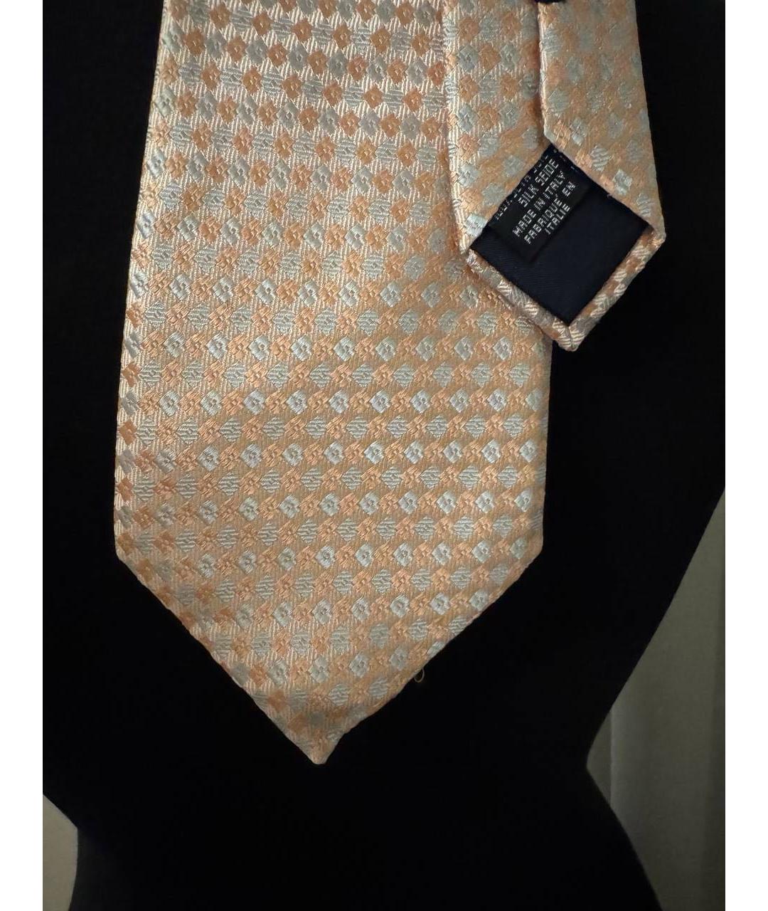 CANALI Золотой шелковый галстук, фото 2
