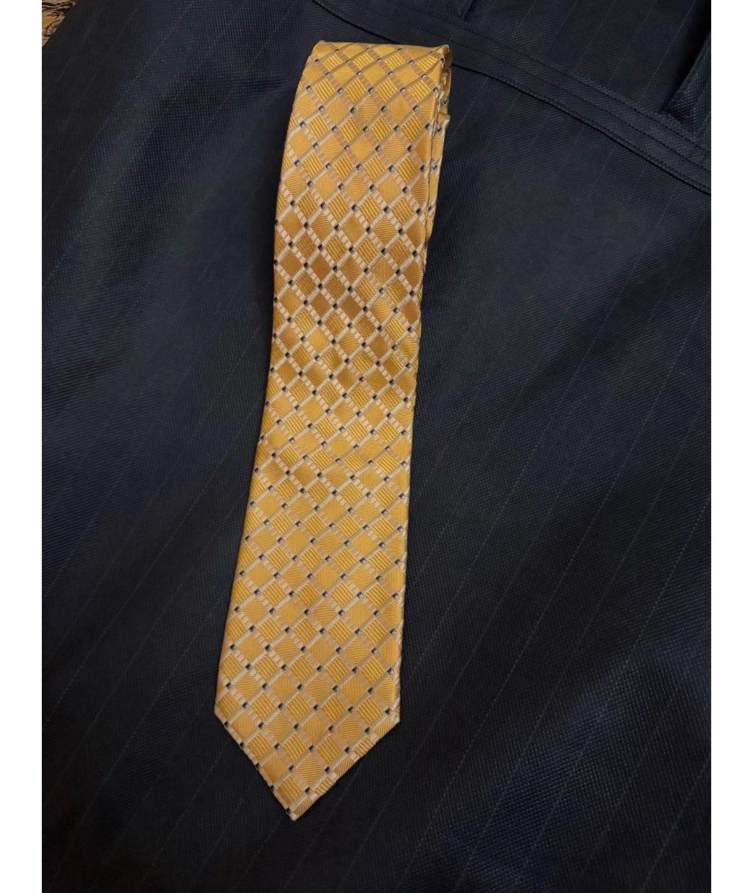 CANALI Желтый шелковый галстук, фото 6