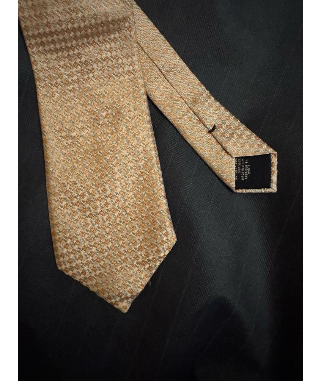 CANALI Желтый шелковый галстук, фото 3