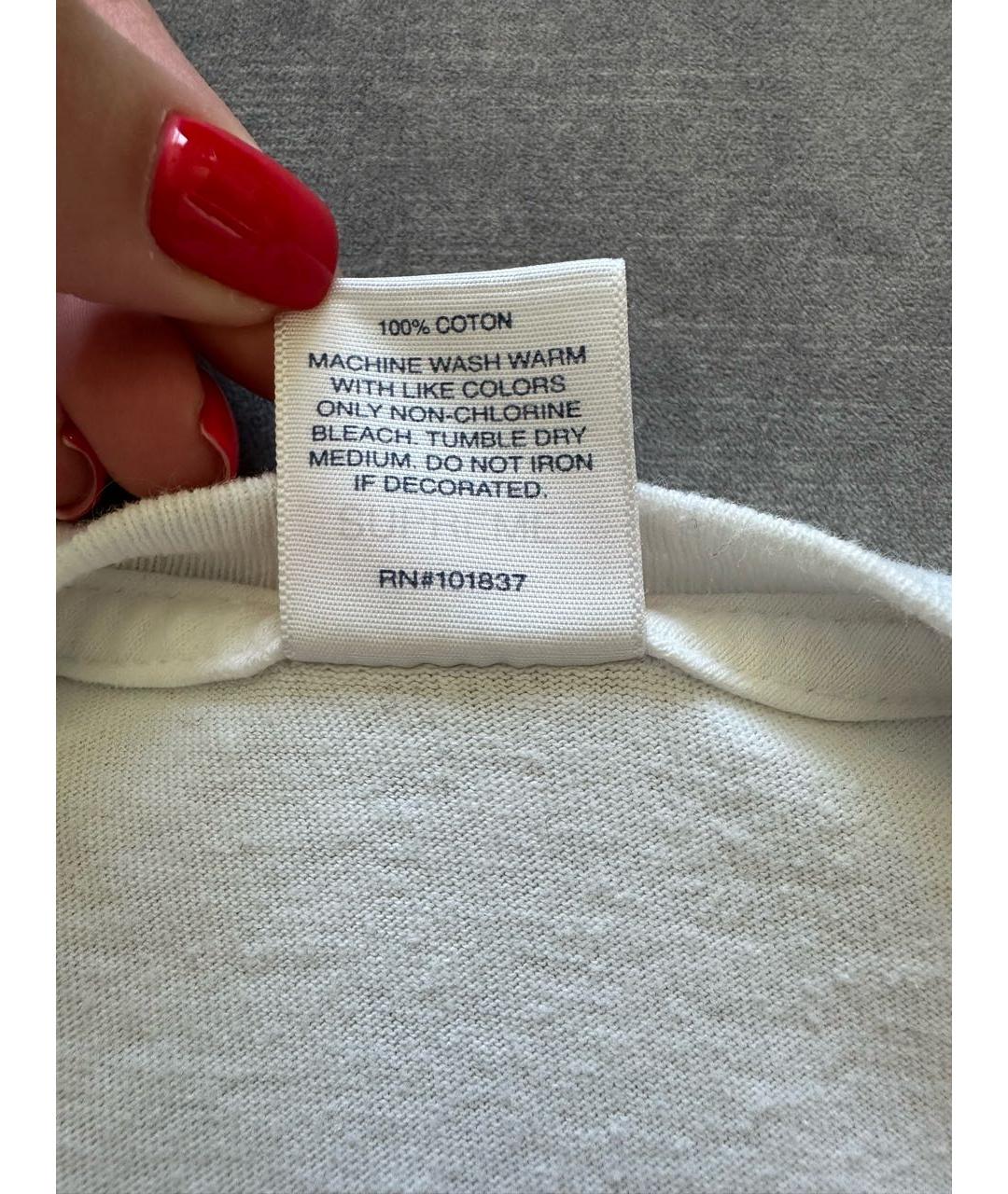 SUPREME Белая хлопковая футболка, фото 6