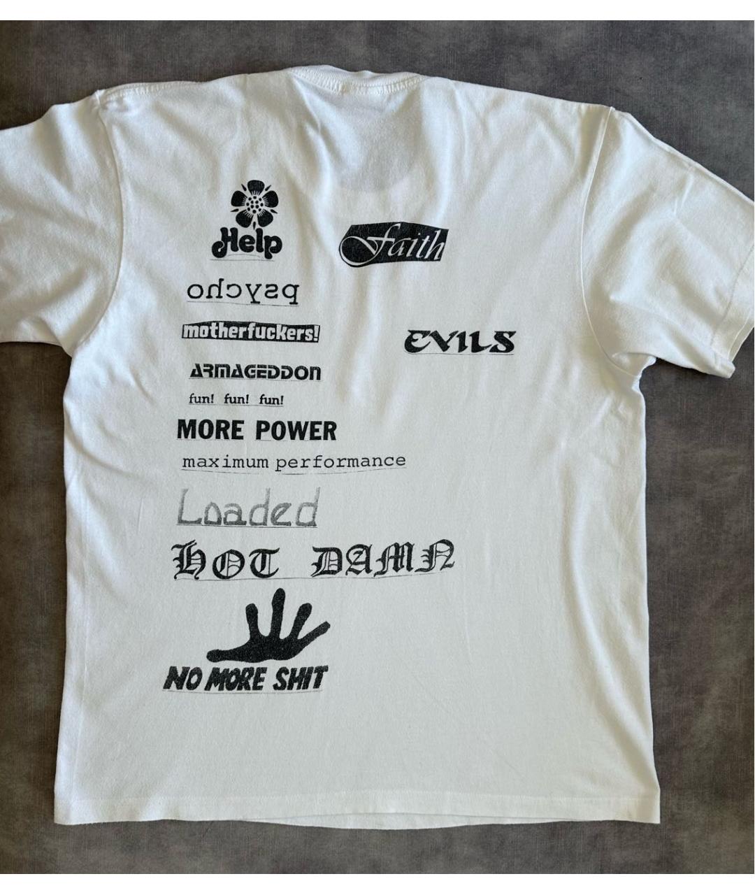 SUPREME Белая хлопковая футболка, фото 4