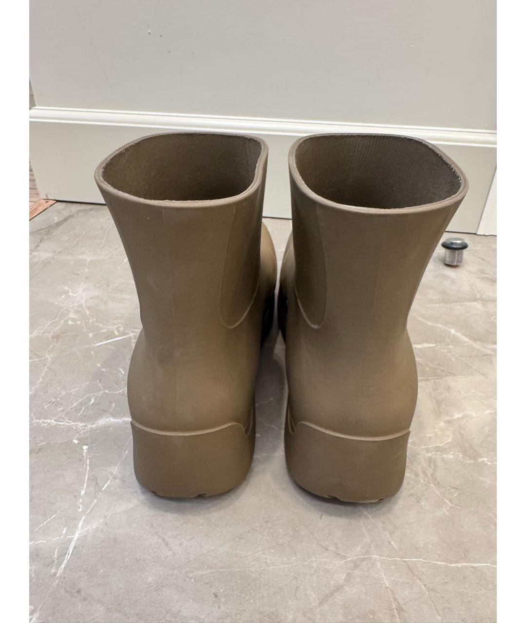 BOTTEGA VENETA Хаки резиновые полусапоги, фото 6