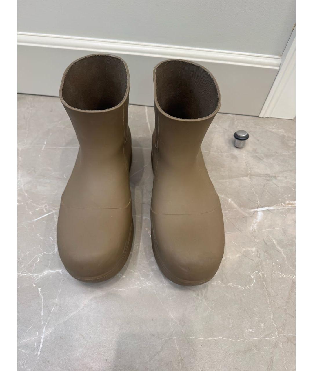 BOTTEGA VENETA Хаки резиновые полусапоги, фото 3
