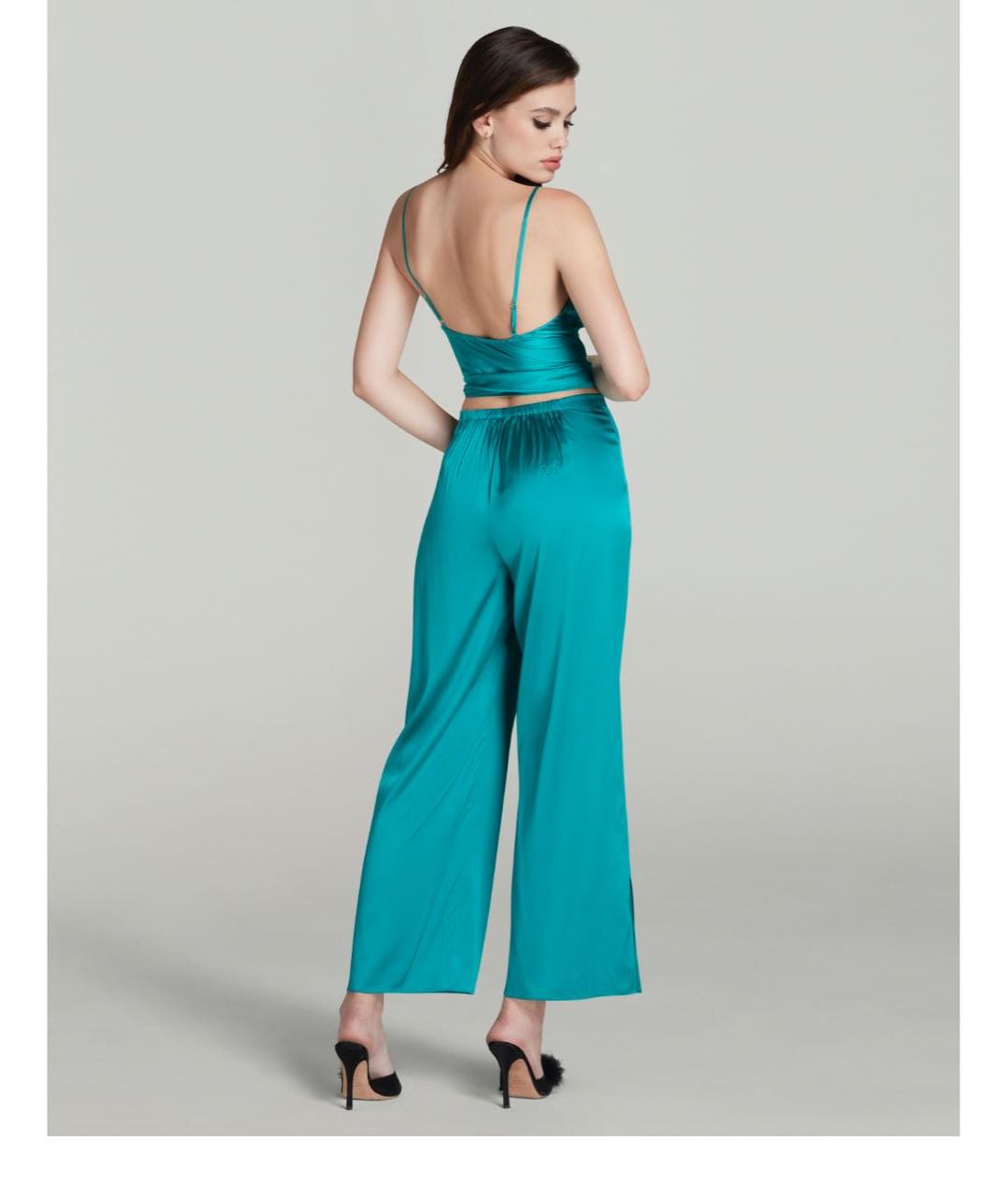 AGENT PROVOCATEUR Бирюзовая шелковая пижама, фото 6