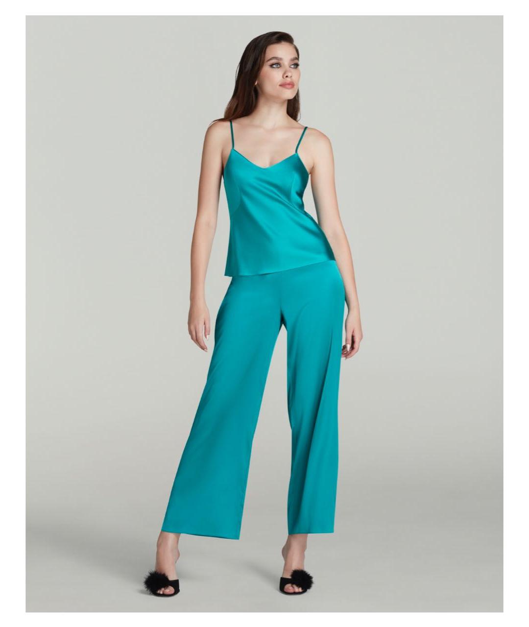 AGENT PROVOCATEUR Бирюзовая шелковая пижама, фото 7