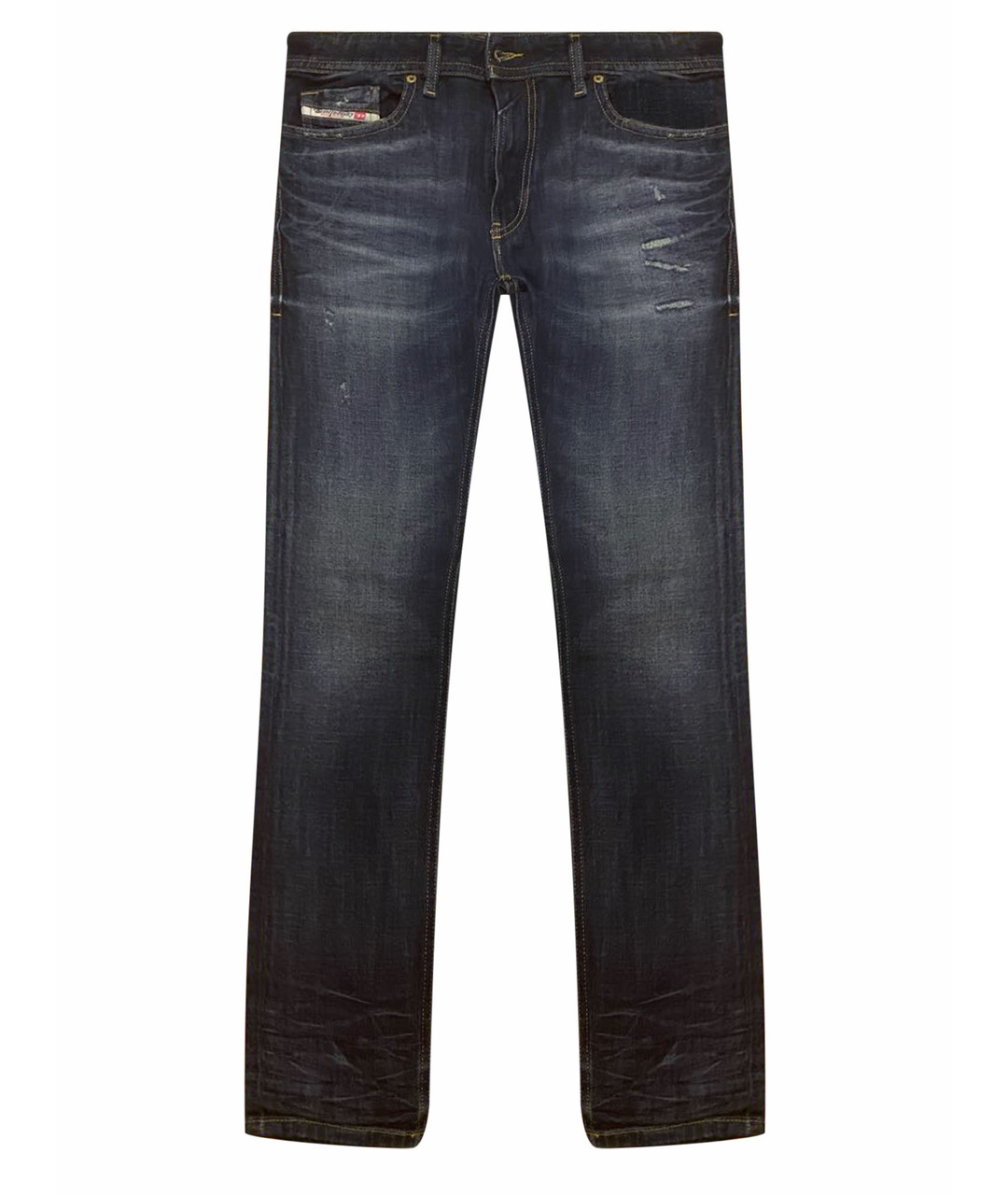 DIESEL Темно-синие хлопко-эластановые джинсы скинни, фото 1