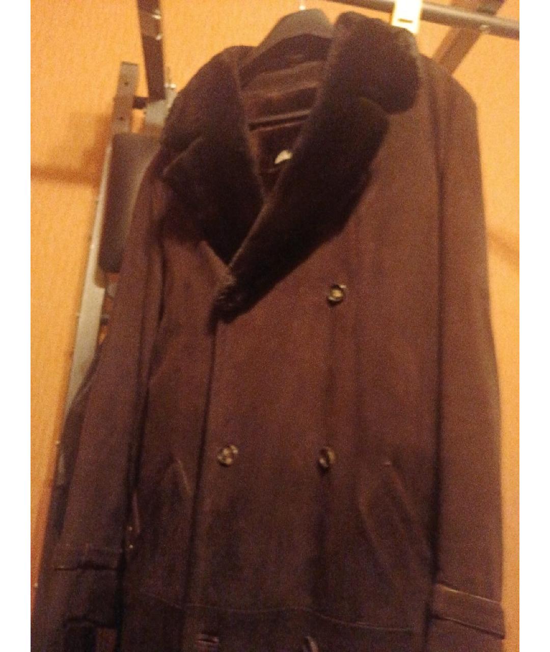 BRIONI Коричневая замшевая дубленка/шуба, фото 4