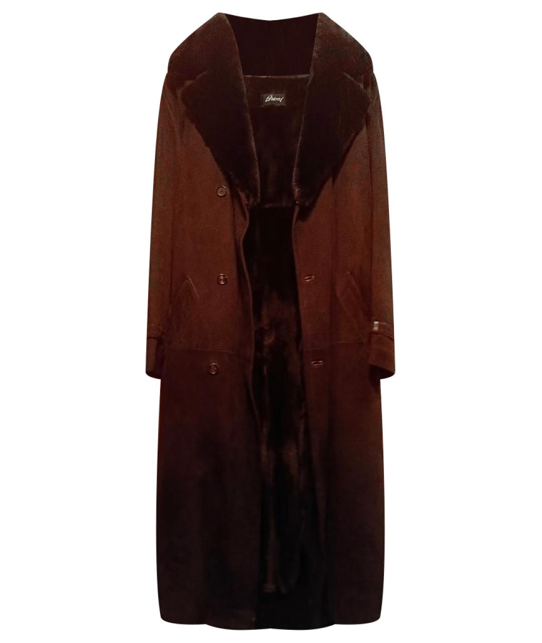 BRIONI Коричневая замшевая дубленка/шуба, фото 1