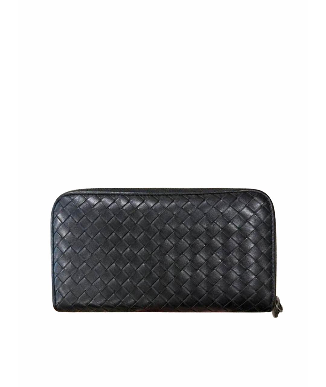 BOTTEGA VENETA Черный кожаный кошелек, фото 8