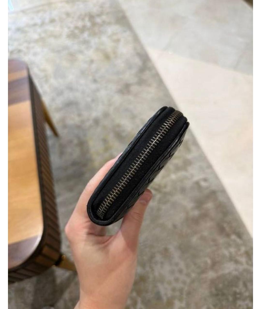 BOTTEGA VENETA Черный кожаный кошелек, фото 5
