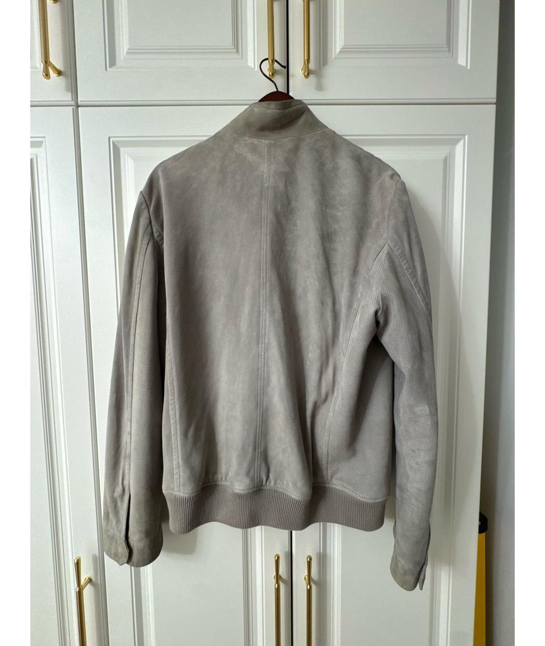 CORNELIANI Серая замшевая куртка, фото 2