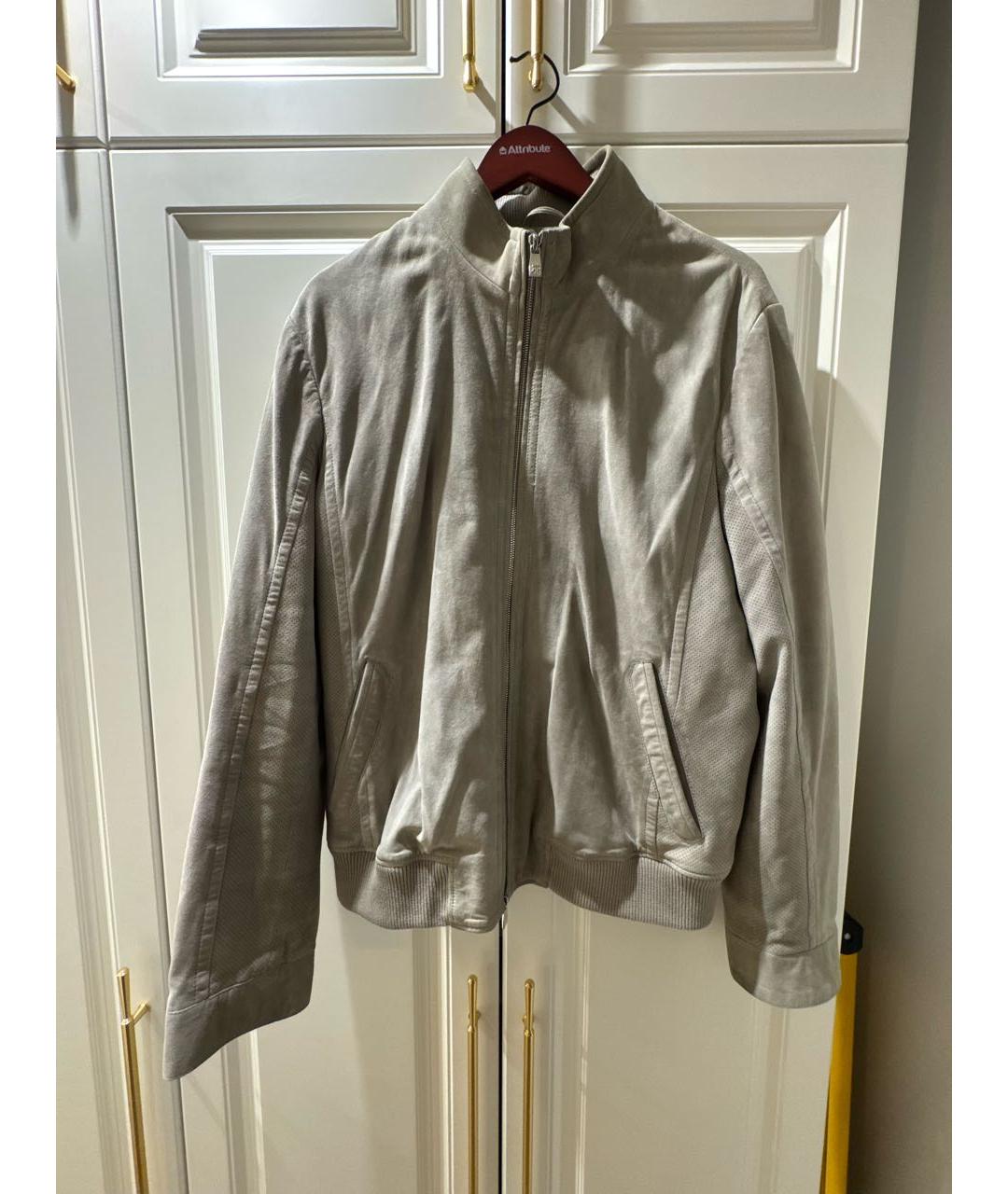 CORNELIANI Серая замшевая куртка, фото 7