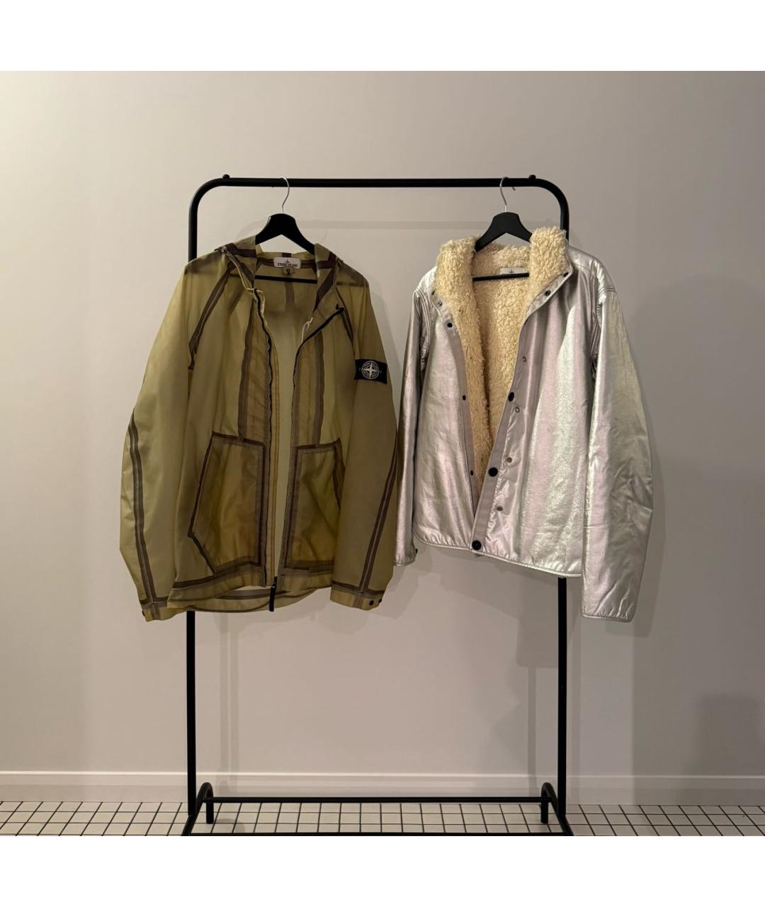 STONE ISLAND Серебряная куртка, фото 5