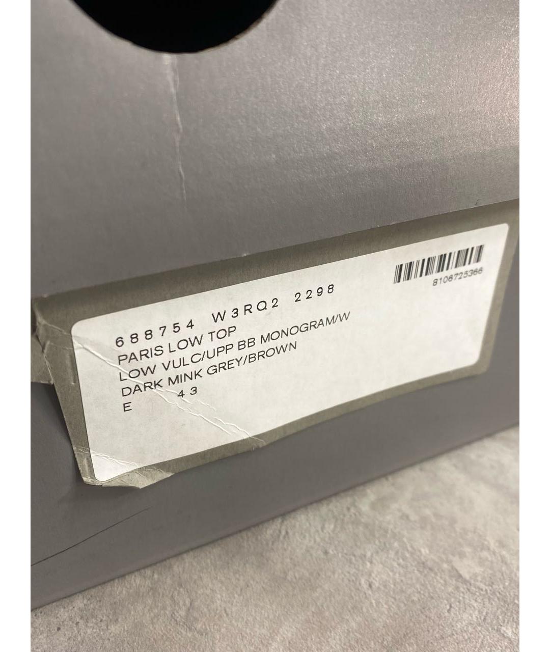 BALENCIAGA Коричневые текстильные низкие кроссовки / кеды, фото 8