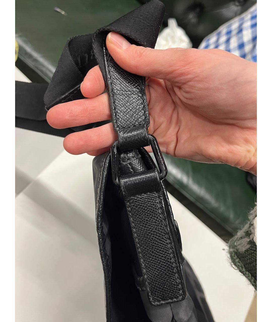 BURBERRY Черная тканевая сумка на плечо, фото 6