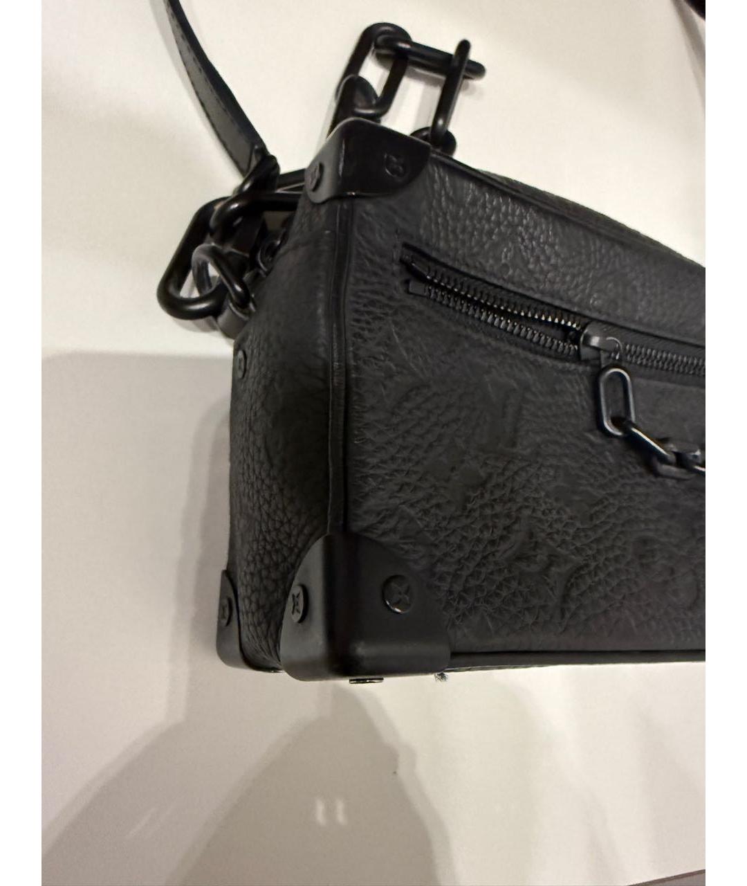 LOUIS VUITTON Черная кожаная сумка на плечо, фото 4