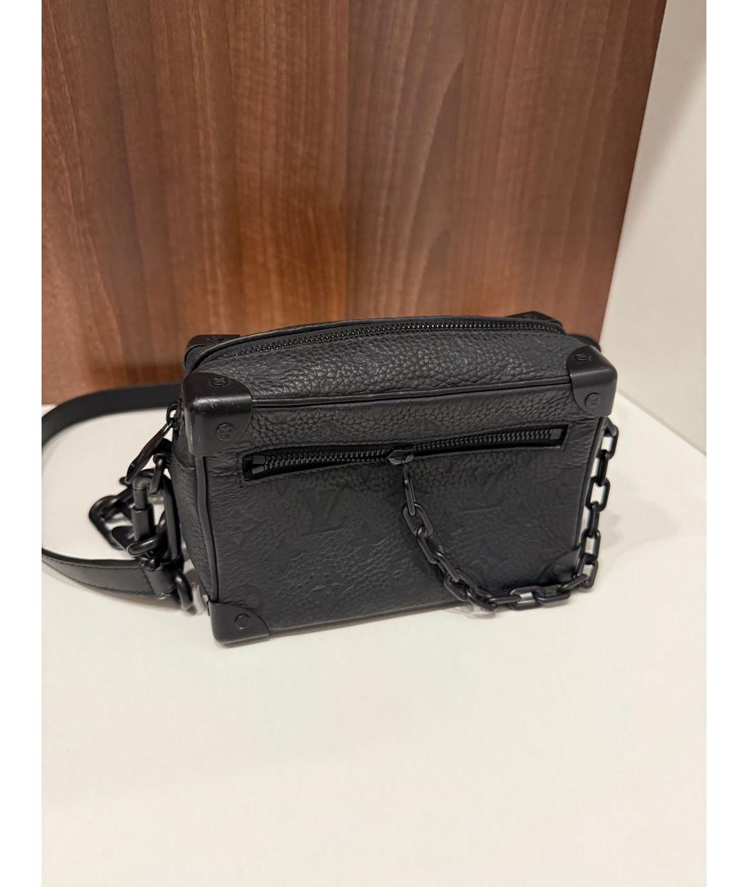 LOUIS VUITTON Черная кожаная сумка на плечо, фото 7