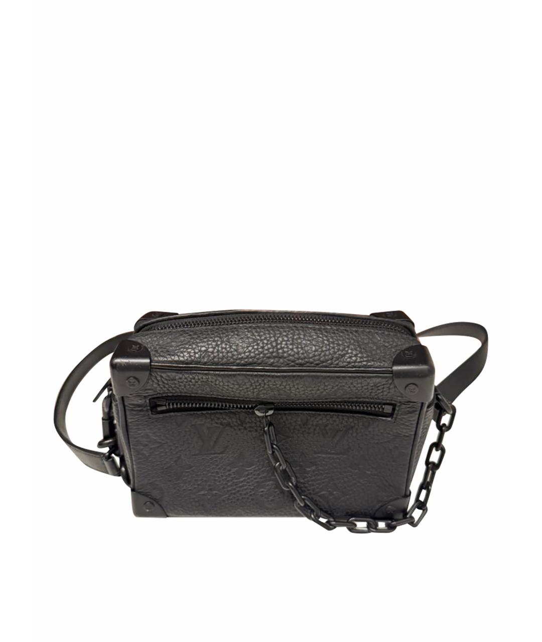 LOUIS VUITTON Черная кожаная сумка на плечо, фото 1