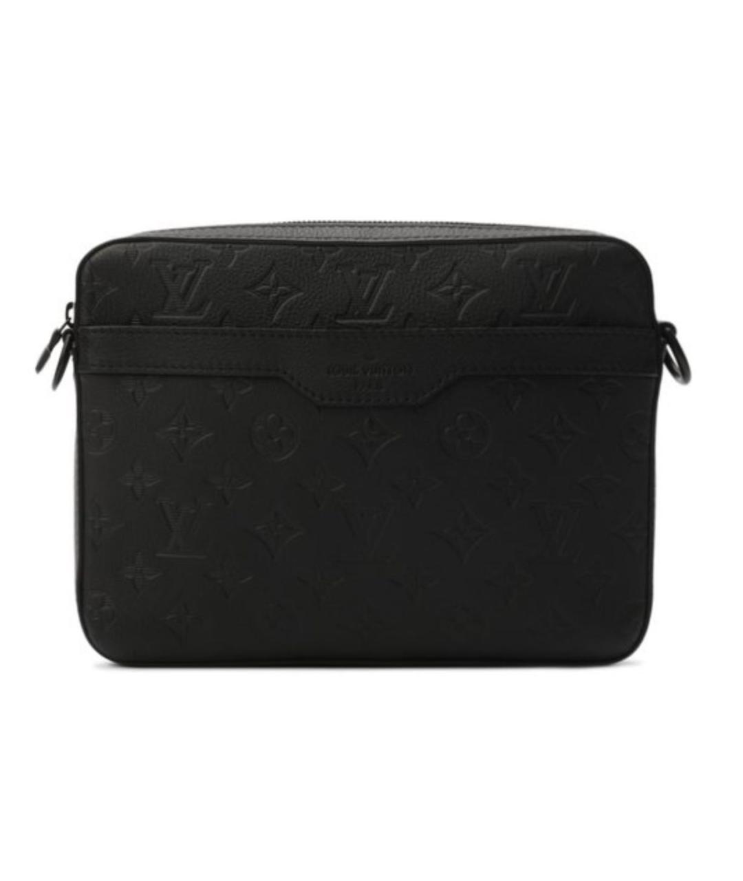 LOUIS VUITTON Черная кожаная сумка на плечо, фото 2