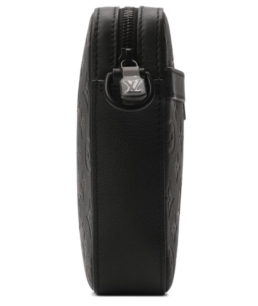 LOUIS VUITTON Черная кожаная сумка на плечо, фото 4