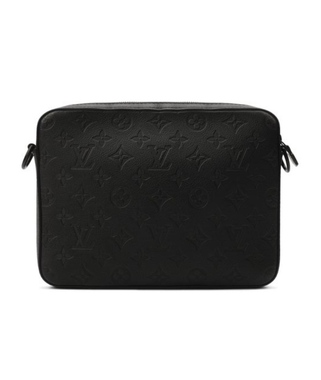 LOUIS VUITTON Черная кожаная сумка на плечо, фото 3