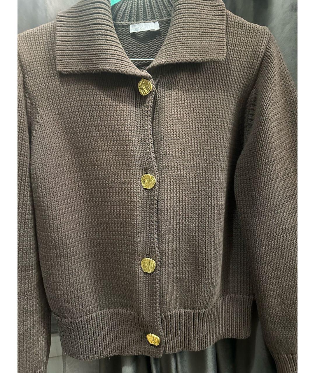 12 STOREEZ Коричневый хлопковый кардиган, фото 3